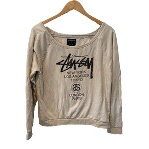 Stussy World Tour Sweatshirt Size M. New York. Tokyo Venice Sk8 Y2K